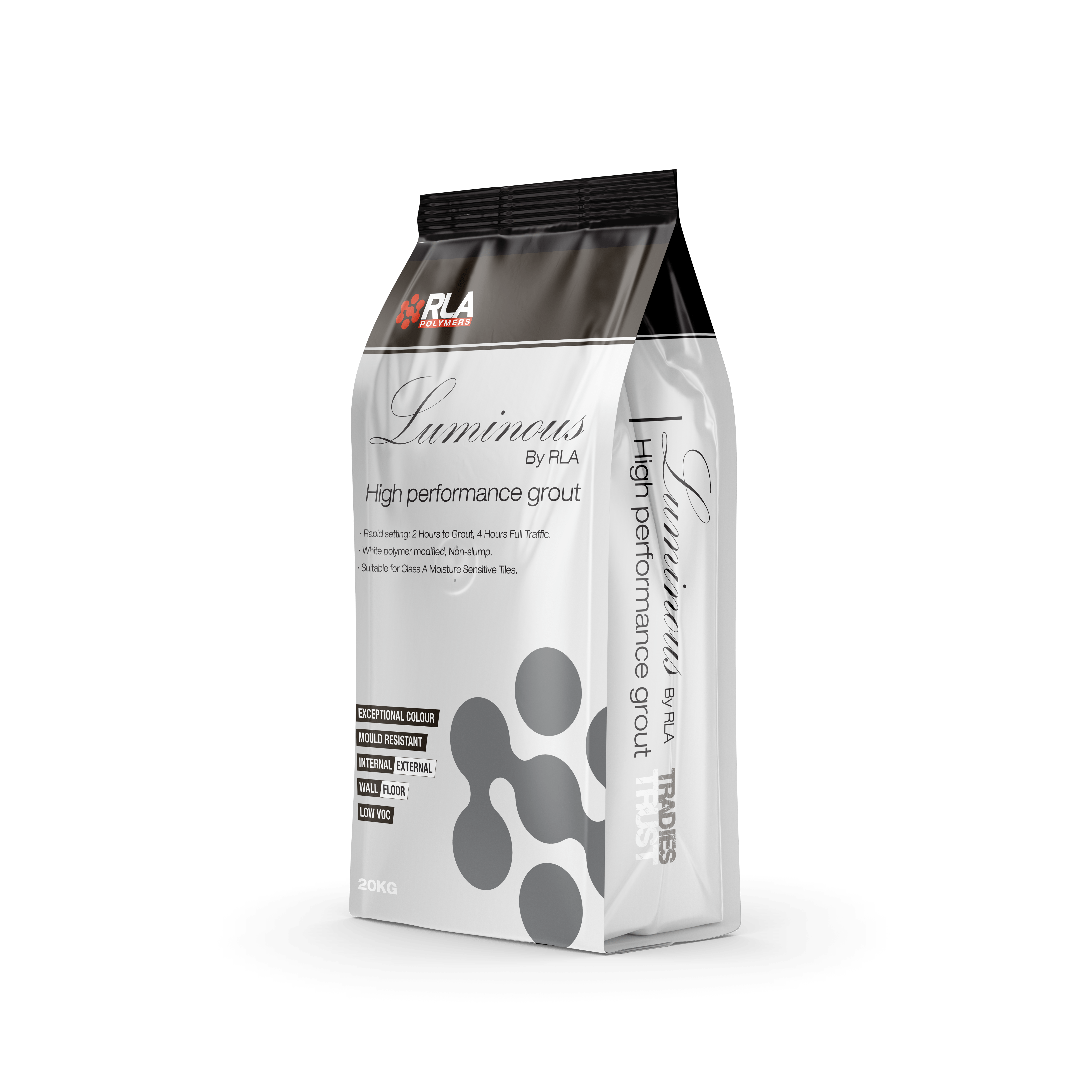 Luminous grout bag