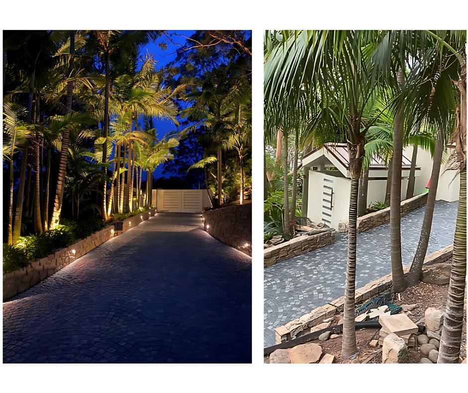 driveway and granite cobble